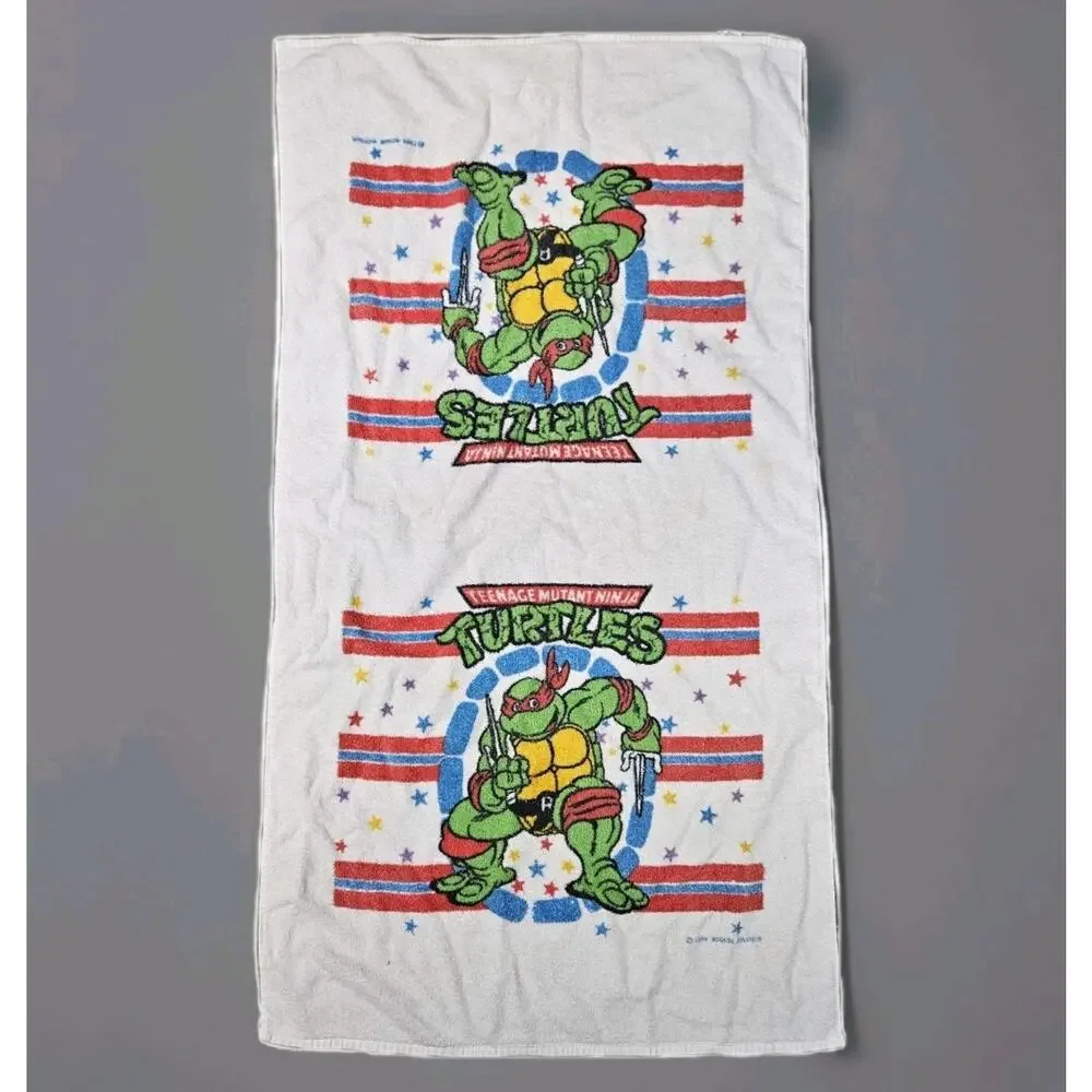 Vintge TMNT Teenage Mutant Ninja Turtles Kids Bath Towel Rafael